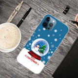 iPhone 15 Pro Fleksibelt Juledeksel i plastbak - God jul - Snow Globe