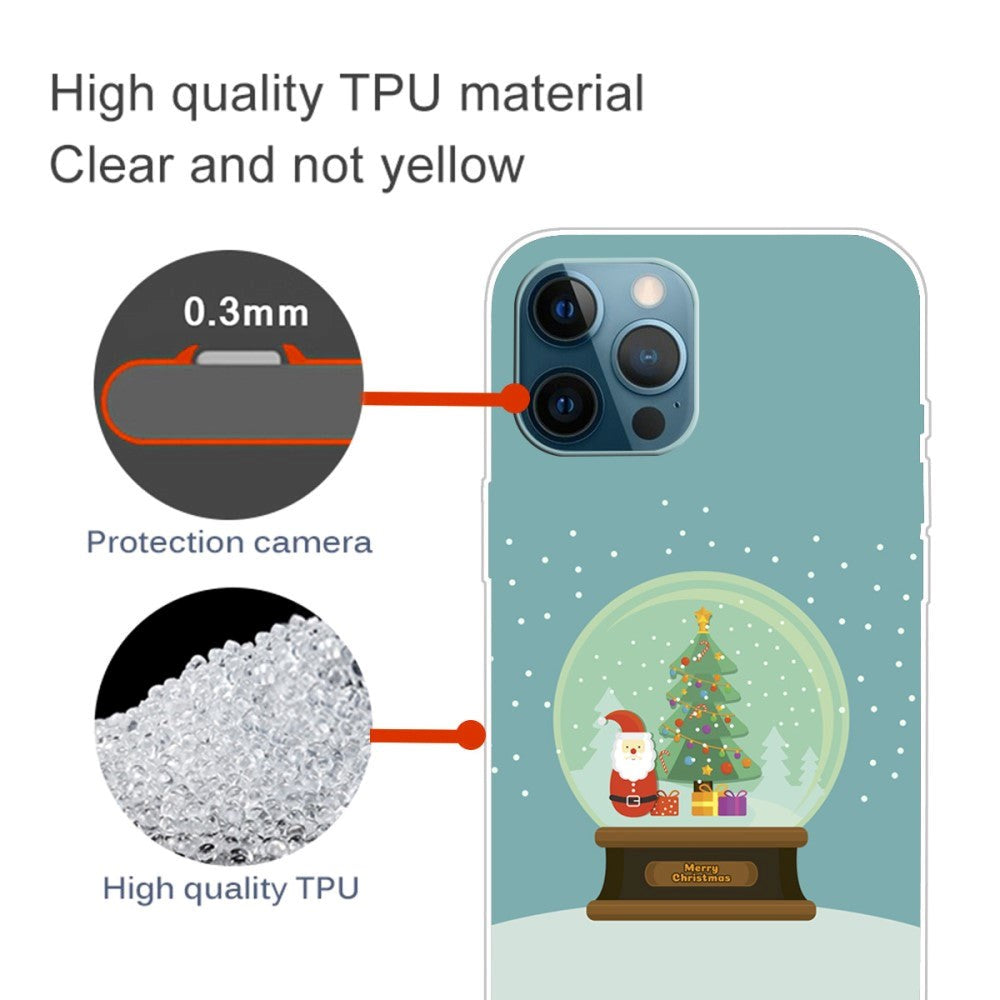 iPhone 15 Pro fleksibel plastbakside juledeksel - god jul - julekule