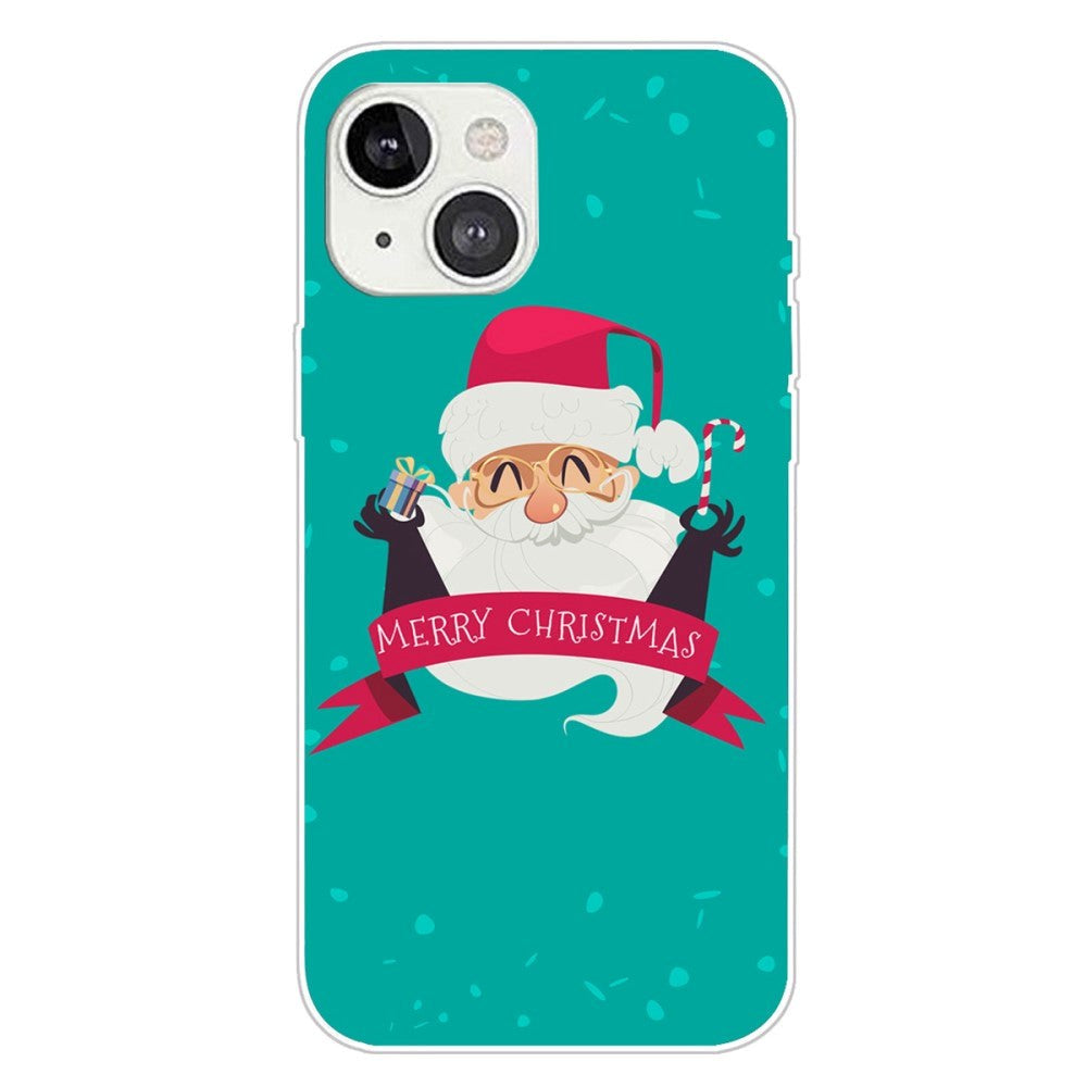 iPhone 15 Fleksibelt plastdeksel Jul - God jul - Glad julenisse