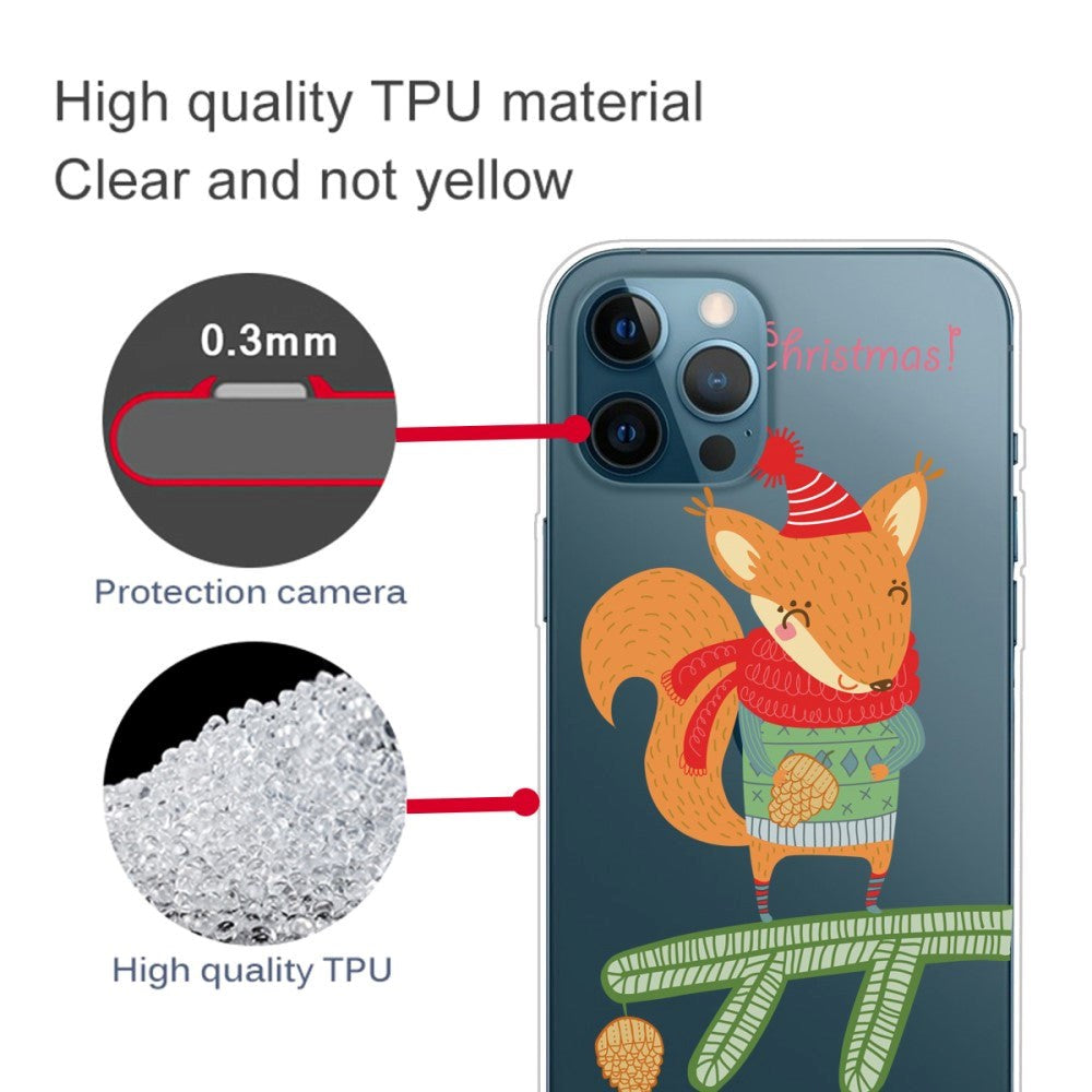 iPhone 15 Pro fleksibelt plast julebakdeksel - ekorn