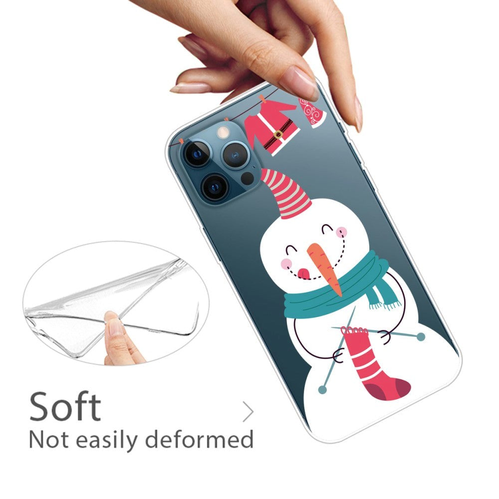 iPhone 15 Pro fleksibelt plast julebakdeksel - Snowman