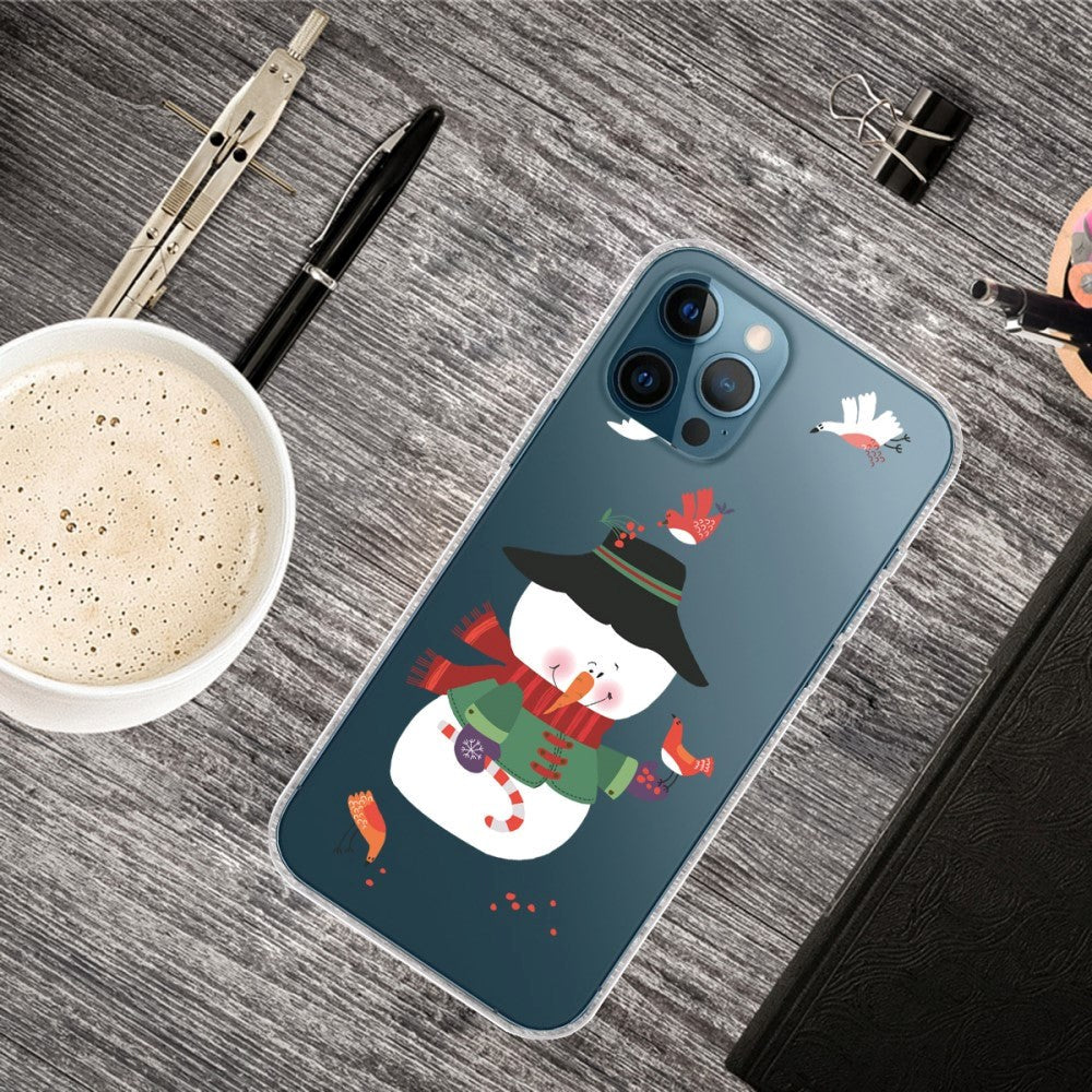 iPhone 15 Pro Max fleksibelt plast julebakdeksel - Snowman