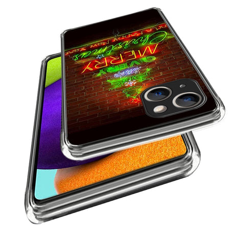 iPhone 15 TPU plast juledeksel - neonlys