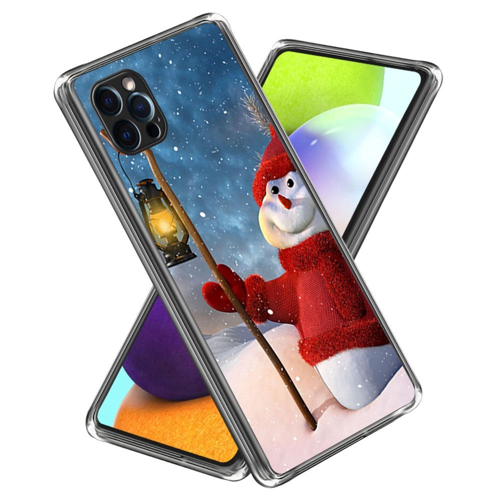 iPhone 15 Pro TPU plast juledeksel - Snowman