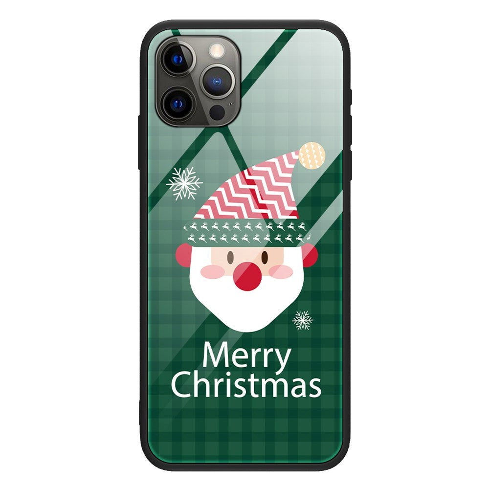 iPhone 15 Pro Julebakdeksel m. Glassrygg - God jul - Julenissen