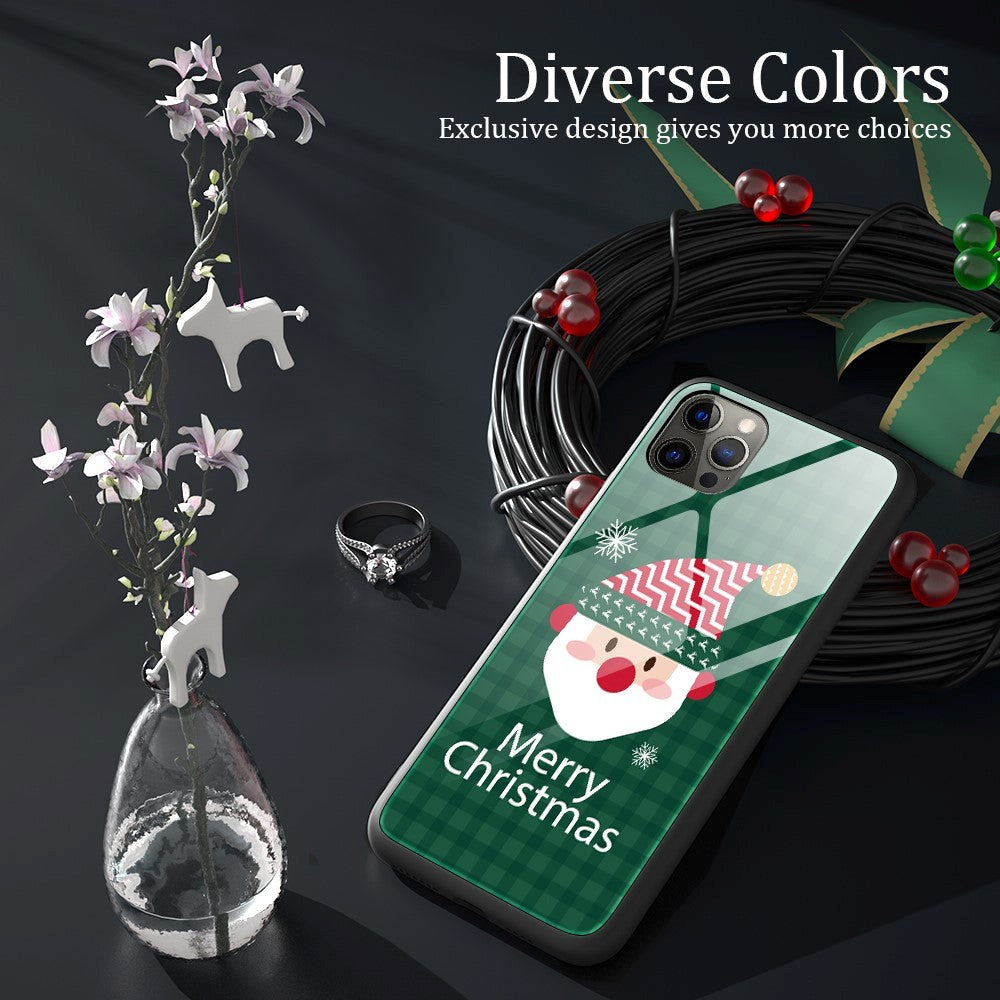 iPhone 15 Pro Julebakdeksel m. Glassrygg - God jul - Julenissen