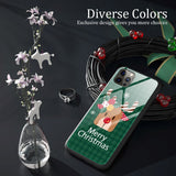 iPhone 15 Pro Julebakdeksel m. Glassbakside - God jul - Reinsdyr