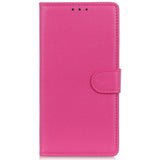 Xiaomi 14 Pro Litchi Leather Flip Cover m. Lommebok - Rosa