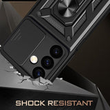 Samsung Galaxy S24 Craftsman bakdeksel m. Magnetisk Kickstand &amp; Cam Slider - Svart