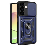 Samsung Galaxy S24 Craftsman bakdeksel m. Magnetisk Kickstand &amp; Cam Slider - Blå