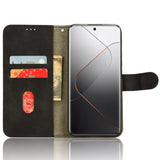 Xiaomi 14 Pro Leather Flip Cover m. Kortholder og stativfunksjon - svart
