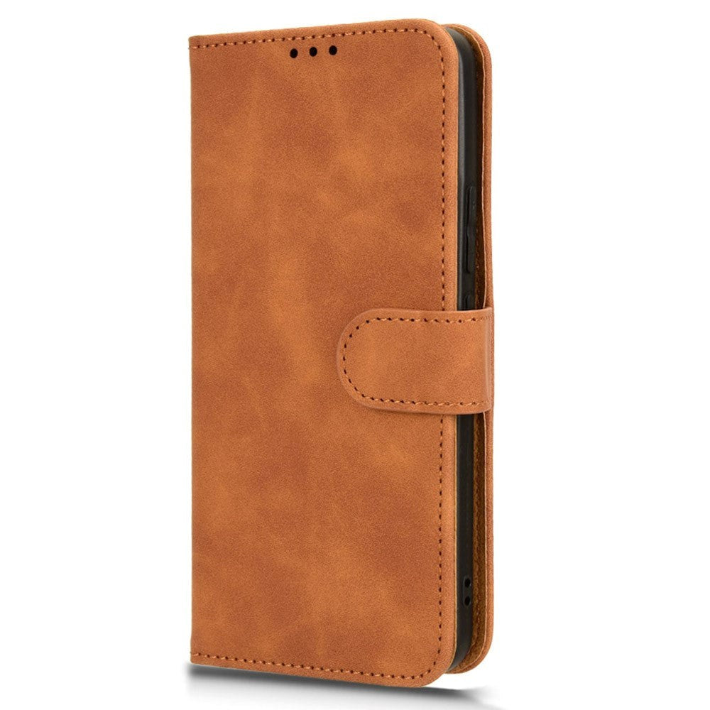 Xiaomi 14 Pro Leather Flip Cover m. Kortholder og stativfunksjon - brun