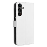 Samsung Galaxy A25 (5G) Flip-deksel i lær m. Stropp og tekstur - Hvit