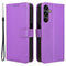 Samsung Galaxy A25 (5G) Flip-deksel i lær m. Stropp og tekstur - Lilla
