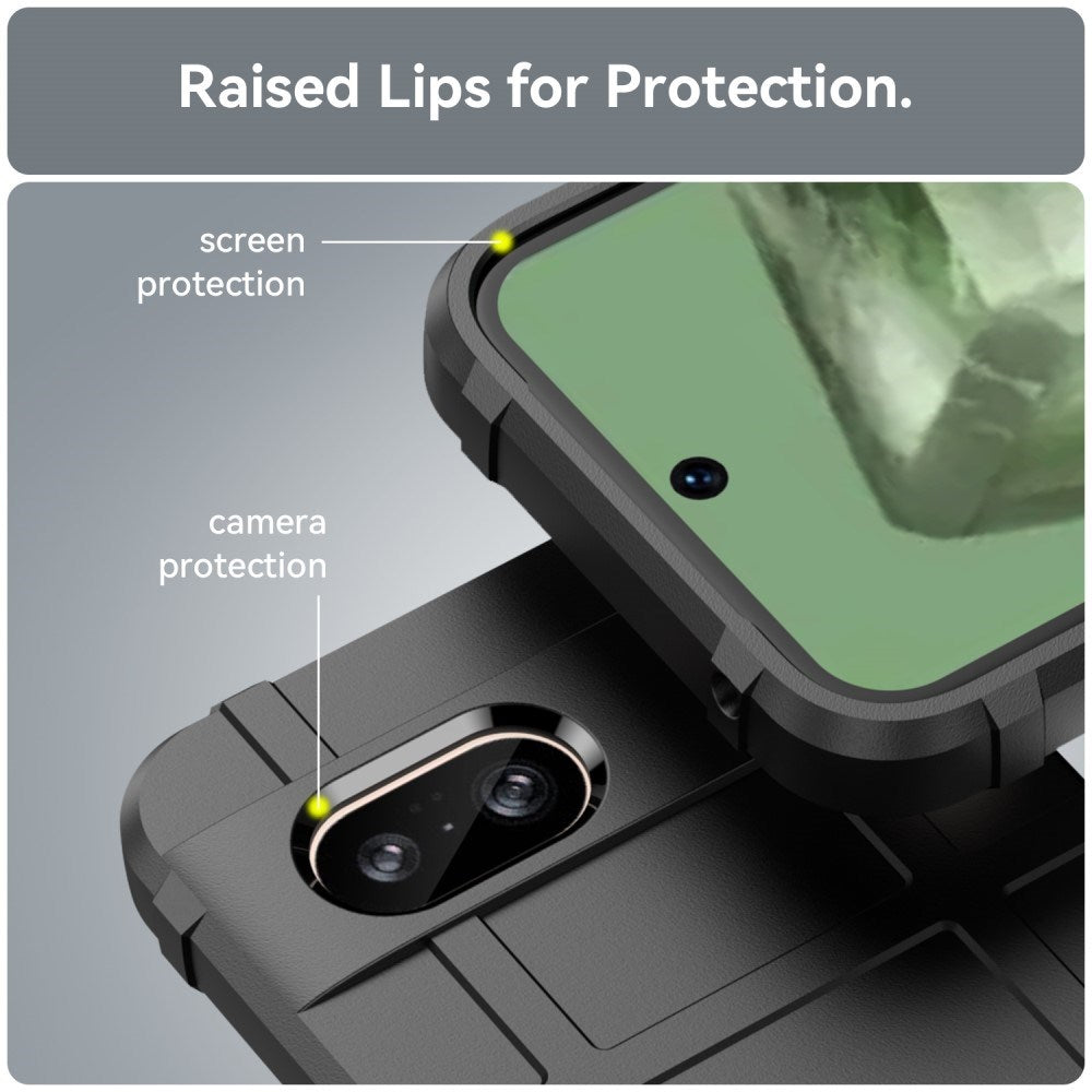 Google Pixel 8a Rugged Shield Series Craftsman Bakdeksel – Svart