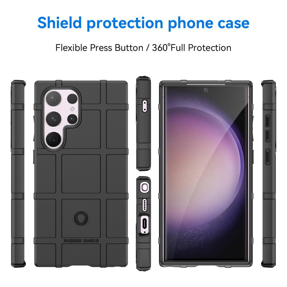 Samsung Galaxy S24 Ultra Rugged Shield Series Craftsman Bakdeksel - Svart