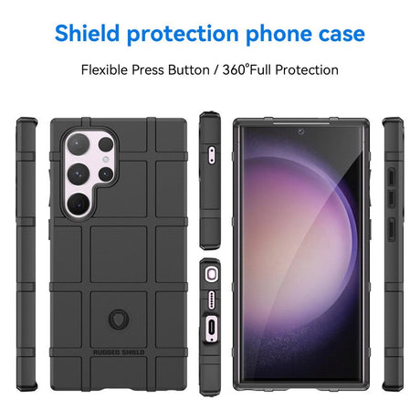 Samsung Galaxy S24 Ultra Rugged Shield Series Craftsman Bakdeksel - Svart