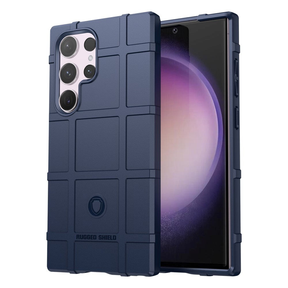 Samsung Galaxy S24 Ultra Rugged Shield Series Craftsman Bakdeksel - Blå