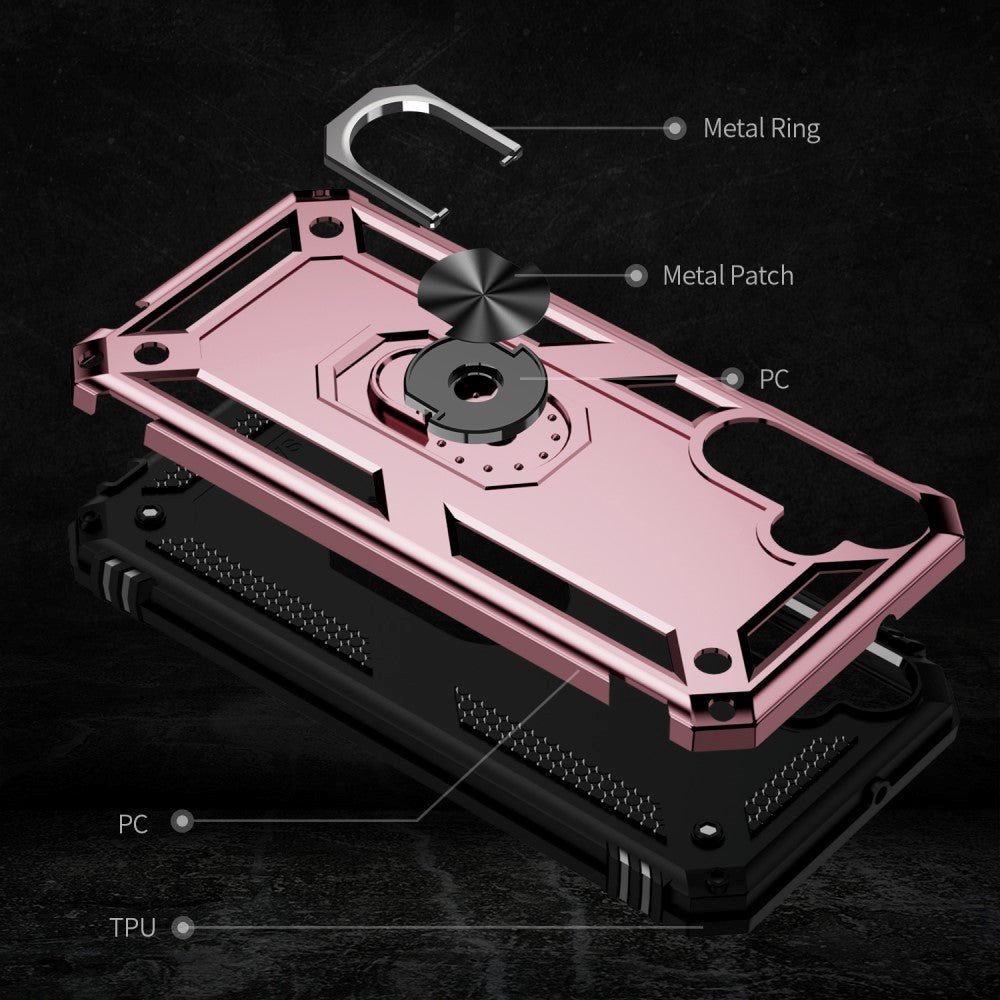 Samsung Galaxy A15 (5G) / A15 Hybrid Craftsman Bakdeksel m. Magnetisk stativ - Rose gull