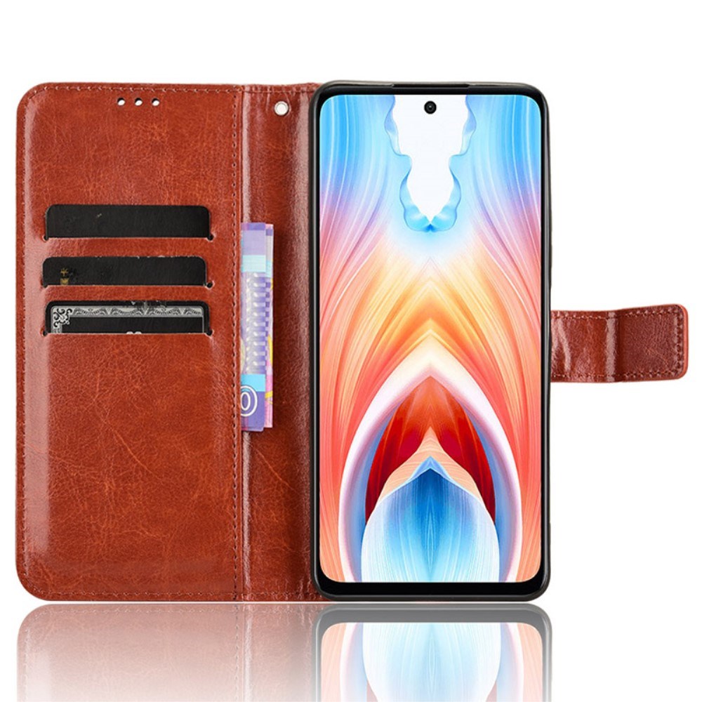 EIDERWOOD OnePlus Nord N30 SE (5G) / Oppo A79 (5G) Leather Flip Cover m. Lommebok- og stativfunksjon - brun