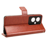 EIDERWOOD OnePlus Nord N30 SE (5G) / Oppo A79 (5G) Leather Flip Cover m. Lommebok- og stativfunksjon - brun