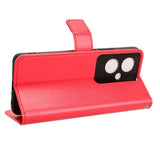 EIDERWOOD OnePlus Nord N30 SE (5G) / Oppo A79 (5G) Leather Flip Cover m. Lommebok- og stativfunksjon - rød