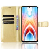 EIDERWOOD OnePlus Nord N30 SE (5G) / Oppo A79 (5G) Leather Flip Cover m. Lommebok- og stativfunksjon - Gull
