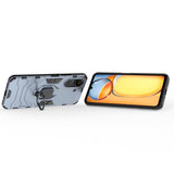 EIDERWOOD Xiaomi Poco C65 / Redmi 13C Hybrid Craftsman Bakdeksel m. Magnetisk stativ - blå