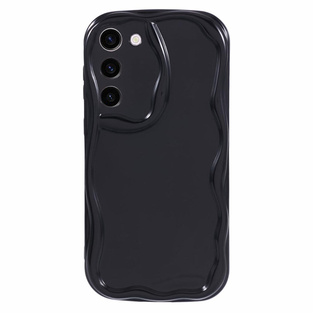 EIDERWOOD Samsung Galaxy S23+ (Plus) Fleksibelt Plastik Bagside Cover m. Bølgede Kanter - Sort