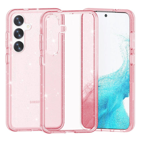 Samsung Galaxy S24 Hybrid Plastic Bakdeksel - Rosa Glitter