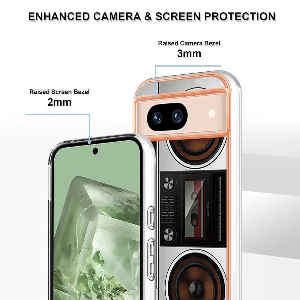 Google Pixel 8a fleksibelt plastdeksel m. Motiv - Radio