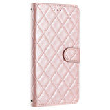 EIDERWOOD Motorola Moto G84 Leather Flip Cover m. Veske og stropp - Rhombus - Rose gull