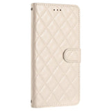 EIDERWOOD Motorola Moto G84 Leather Flip Cover m. Veske og stropp - Rhombus - Beige