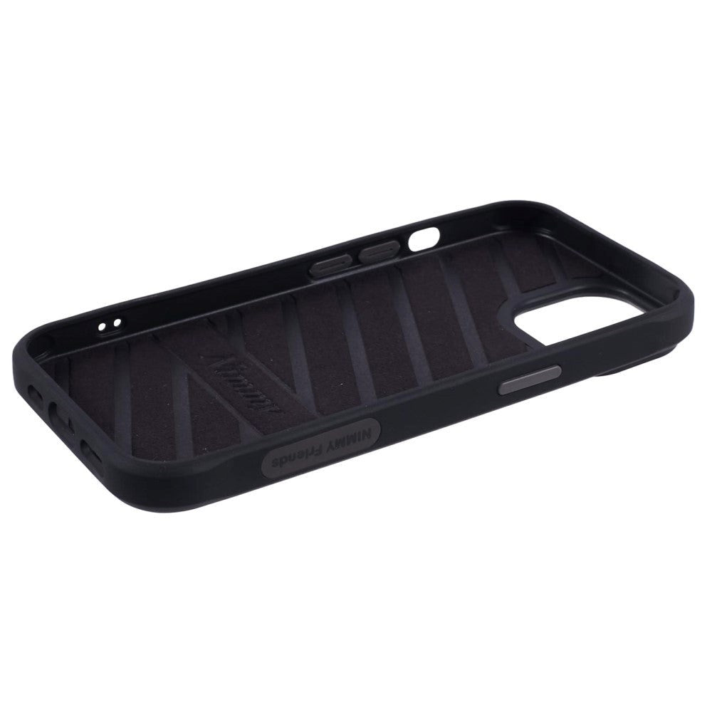 iPhone 15 Hybrid Bakdeksel m. Dyremotiv og broderi - Panda