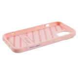 iPhone 15 Hybrid Bakdeksel m. Dyremotiv og broderi - Grå katt