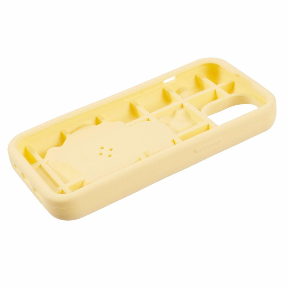 iPhone 14 Silikondeksel med 3D Duck Design - Gul