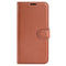 EIDERWOOD Oppo A79 (5G) Litchi Leather Flip Cover m. Lommebok- og stativfunksjon - brun