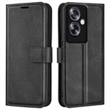 EIDERWOOD Oppo A79 (5G) / A2 (5G) Leather Flip Cover m. Kortholder og stativfunksjon - svart