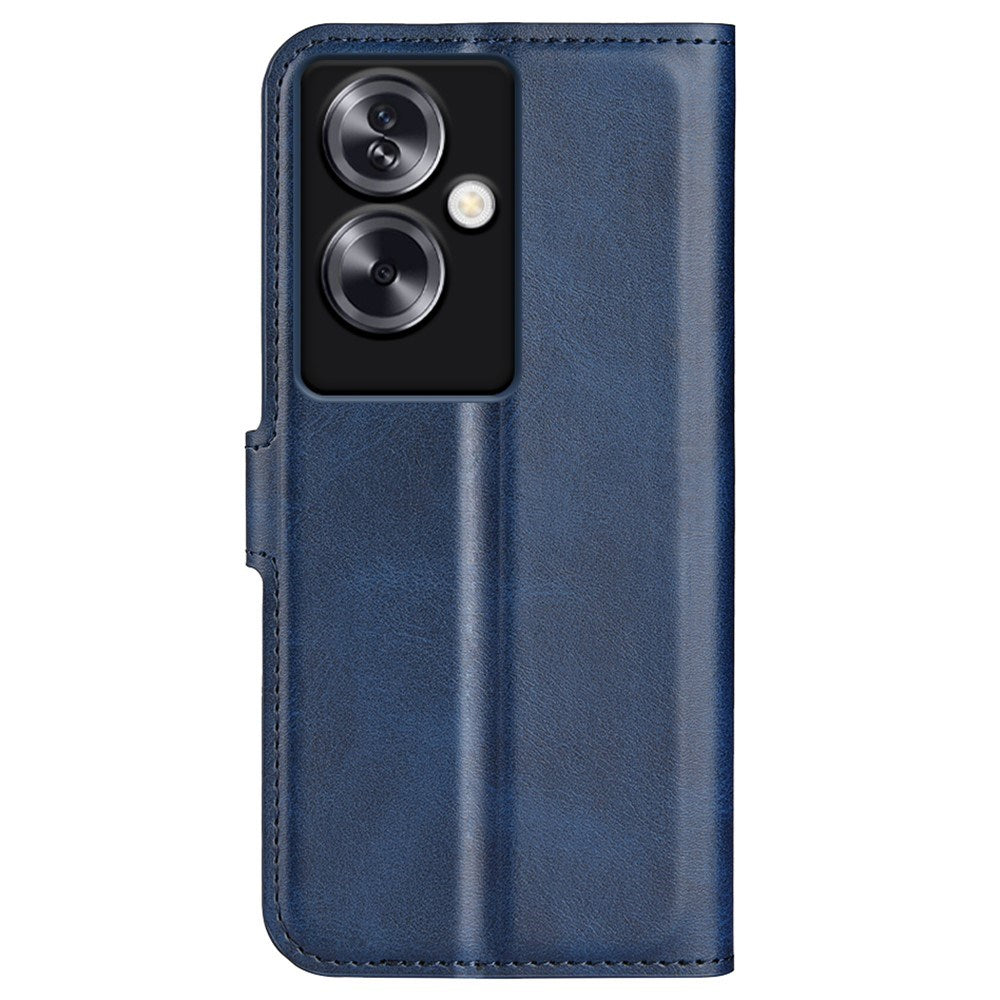 EIDERWOOD Oppo A79 (5G) / A2 (5G) Leather Flip Cover m. Kortholder og stativ funksjon - blå