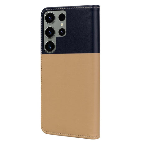 Samsung Galaxy S24 Ultra Flip-deksel m. Stropp / Stativfunksjon / Kortholder - Blå / Brun (katter)