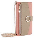 iPhone SE (2022/2020) / 8/7 lær 2-i-1 flipdeksel m. Lommebok &amp; Crossbody Bag-funksjon - Rosa