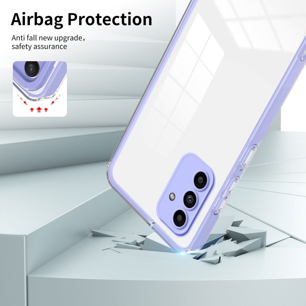 Samsung Galaxy A15 (5G) / A15 Hybrid Plast Bakdeksel - Gjennomsiktig / Lilla