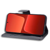 Xiaomi 13 flipdeksel m. Stropp / stativ funksjon / kortholder - grå (hund)