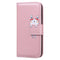 iPhone 15 Pro Flip Cover m. Stropp / stativfunksjon / kortholder - rosa (kanin)