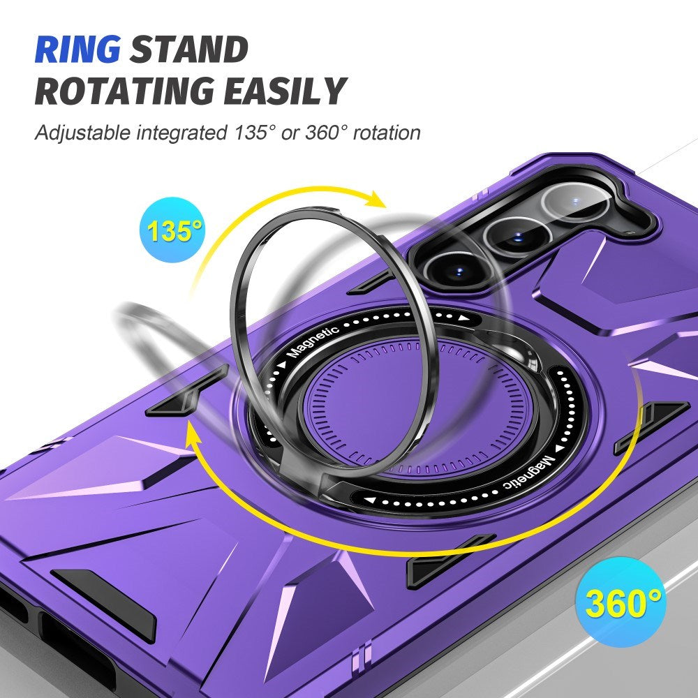 EIDERWOOD Samsung Galaxy S25+ / S24+ (Plus) Craftsman-deksel med stativ og Magsafe-støtte - lilla