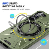 EIDERWOOD Samsung Galaxy S25+/S24+ Craftsman-deksel med stativ og Magsafe-støtte - Grønn