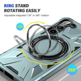 EIDERWOOD Samsung Galaxy S25+ / S24+ (pluss) Craftsman-deksel med stativ og Magsafe-støtte - blå