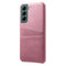 Samsung Galaxy S24 skinnbakdeksel m. Dobbel kortholder - Rose Gold