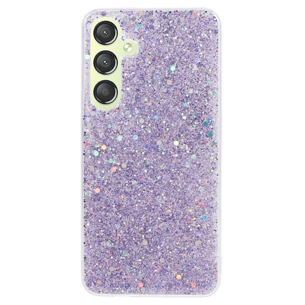 Samsung Galaxy S24 Glitter Bakdeksel - Lilla