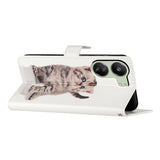 EIDERWOOD Xiaomi Poco C65 / Redmi 13C (4G) Leather Flip Cover m. Veske og stropp - søt katt